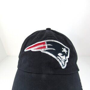 New England Patriots Forty Seven Brand Women Patch Logo Black Adjustable Cap Hat